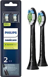 Philips Sonicare Genuine W DiamondClean Toothbrush Heads, 2 Brush Heads, Black, HX6062/95