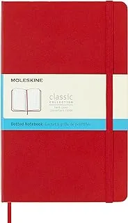 Moleskine Classic Notebook, Hard Cover, Large (12.7 cm x 21 cm) Dotted, Scarlet Red, 240 Pages