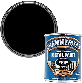 Hammerite Direct to Rust Metal Paint - Smooth Black Finish 750ML