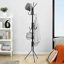 Showay Home Organizer Steel Standing Coat Rack With Hooks Clothes Jacket Hat Umbrella Organizer Holder Furniture For Home Bedroom Entryway