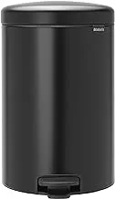 Brabantia 114106 Step Trash Can, 5.3 Gallon, Matt Black