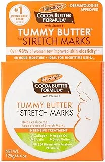 Palmer's Cocoa Tummy Butter Formula for Stretch Marks-Vitamin E-48 Hrs Moisture-Reduce Appearance of Mark-Improve Skin Elasticity-Ideal Nighttime-No Paraben,Sulphate,Dyes,Mineral Oil-125g