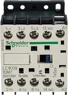 Schneider Electric TeSys K contactor - 3P - AC-3 <= 440 V 9 A - 1 NO aux. - 220...230 V AC coil, LC1K0910M7