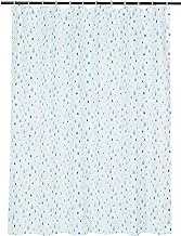 Amazon Basics Microfiber Aqua Raindrop Printed Pattern Bathroom Shower Curtain - Aqua Raindrop, 72 Inch