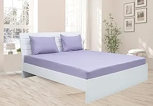 DEYARCO Princess Fitted Sheet 2pc-Fabric: Poly Cotton 144TC - Color: Lilac -Size: Single 120x200+25cm + 1pc Pillowcase 50x75 cm