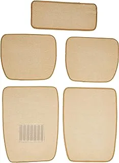 5 Pieces Carpet Car Floor Mat Beige