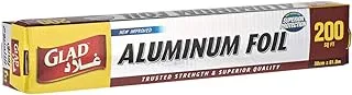 Glad Aluminum Foil Size 30cm x 61.9m 200 sq. ft. 1pc