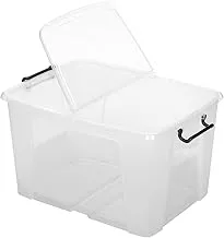 CEP Strata, Made In Uk, 65 Litre Smart Storage Box With Folding Lid, L61Xw46Xh34.5cm - Str-Xw686-Clr/Clr-St, 65Ltr & Lid