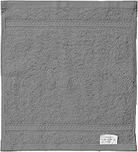 Hotel Linen Klub DEYARCO Princess Terry 100% Cotton 480 GSM Face Towel, Super Soft Quick Dry Highly Absorbent Dobby Border Ring Spun, Size: 30 x 30cm, Grey