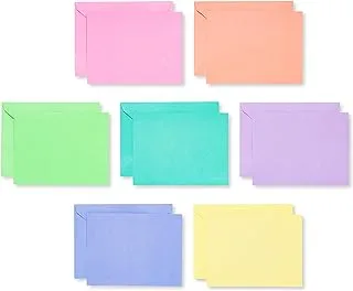 American Greetings Single Panel Blank Cards Bulk with Envelopes, Bright Pastel Colors (200-Count)