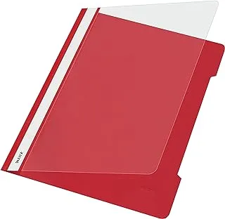 Esselte Leitz Standard Conference File A4 Full Length Title Strip Pvc Plastic Red