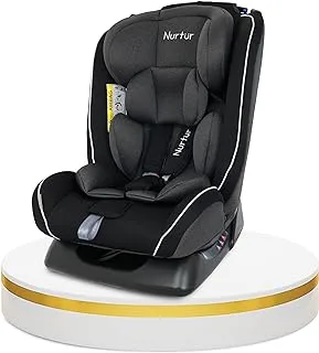 Nurtur Otto Baby/Kids 4-in-1 Car Seat - 4 Position Recline - 5-Point Safety Harness – 10 Level Adjustable Headrest, 0 months to 12 years (Group 0+/1/2/3), Upto 36kg - Black