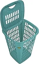 Royalford Laundry Basket with Lid, Laundry Hamper with Handles, RF10719 | Airflow Design Laundry Basket | Washing Bin, Dirty Clothes Storage, Bathroom, Bedroom, Closet, Large