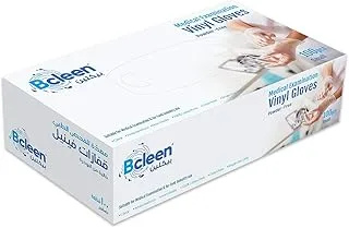 Bcleen Vinyl Non Powdered Disposable Gloves For Medical Examination, Powder Free, Pack Of 100, Small