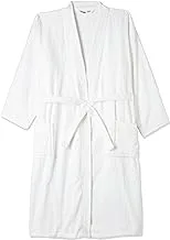 Maestro 100% Cotton Terry Bathrobe Free Size for Unisex, White, BTRRC100, Standard