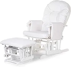 Childhome rocking chair gliding with footstool white