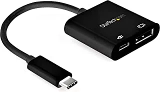 StarTech.com Usb C To Displayport Adapter With Power Delivery - 8K 60Hz /4K 120Hz Usb Type C To Dp 1.4 Video Converter W/ 60W Pd Pass-Through Charging - Hbr3 - Thunderbolt 3 Compatible (Cdp2Dp14Ucpb)