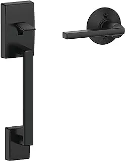 Schlage Fe285 Cen 622 Lat Century Trim Lower Half Front Entry Handleset With Latitude Lever, Matte Black