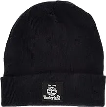 Timberland mens Short Watch Cap with Woven Label Cold Weather Hat