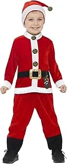 Smiffy Santa Toddler Costume Red/White S - Age 4-6Years),W21.5-22.5