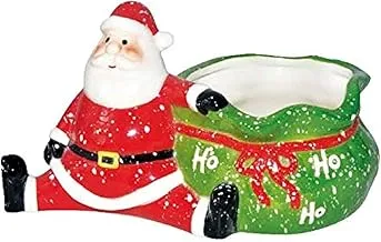 Harmony Xmas Ceramic Santa With Gift Shaped Jar22*12 * 12cm