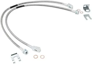 Rough Country Front Extended Stainless Brake Lines (Fits) 87-06 Jeep Wrangler Yj Tj / 84-01 Cherokee Xj | 4-6