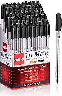 CELLO TRIMATE BALL PEN 0.7MM BOX OF 50PC BLACK