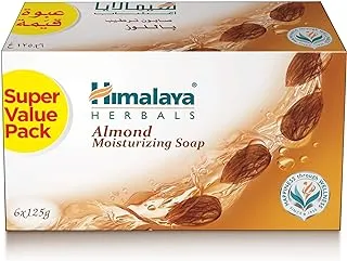 Himalaya Since 1930 Himalaya Almond Moisturizing Soap Bar Moisturizes and Revitalizes the Skin - 125g X 6