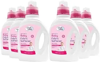 Cool & Cool Gentle Baby Fabric Softener 1 Liter (Pack of 6) - Anti Bacterial, Dye-Free, Bleach-Free,Gentle, Baby & Kid safe 6 Liters