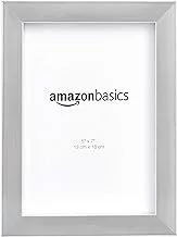 Amazon Basics Rectangular Photo Picture Frame, 12.7 CM x 17.78 CM, Pack of 2, Nickel