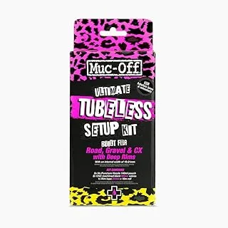 Muc-Off Ultimate Tubeless Setup Kit For Ready Bikes, Dh Wide - Includes Rim Tape, Seal Patches, Valves And Tyre Sealant, Dh/Plus