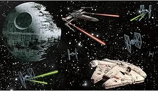 Roommates Jl1399M Star Wars Classic Vehicles Water Activated Removable Wall Mural-10.5 6 Ft, 6' X 10.5', Multicolor