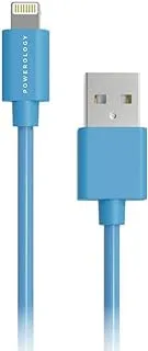 Powerology Pvc Lightning Cable 1.2M - Blue