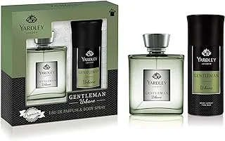 Yardley London Gentleman Urbane Perfumed Gift Set, For Vigorous And Flamboyant Male, Sandalwood, Patchouli And Musk, EDP Perfume 100ml + Body Spray 150ml