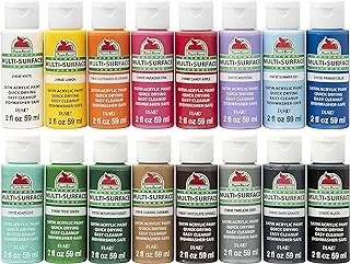 Apple Barrel Multi-Surface Paint Set, 16 Piece (2-Ounce)