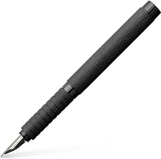 Faber-Castell Essentio Fountain Pen Broad Nib Aluminium Black ، 4141273 ، Essentio Aluminium