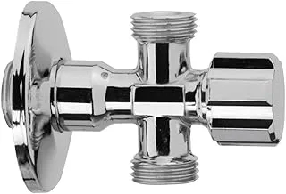 Bold Twin Outlet Valve With Round Handle - 1/2 X 1/2 Inch