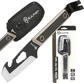 Reapr 11015 Versa Tac Wrecking Bar, Tactical Multitool Pry Bars For Demo, Edc, And Survival Gear, Nail Puller Tool W/Ripper Hook, 4