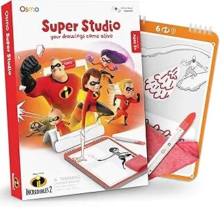 Osmo Super Studio Learn to Draw Your Favorite Incredibles 2 Characters Game - Ages 5-11 Watch them Come Life For iPad and Fire Tablet (Osmo Base Required)