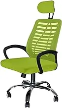 Mahmayi Sleekline HY-903 High Back Mesh Executive Swivel Office Chair - Superior Comfort, Adjustable Height, Chrome Base, and BIFMA Castors for Efficient Workspace Support - Green