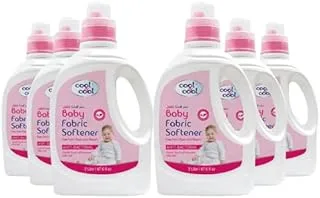 Cool & Cool Gentle Baby Fabric Softener 2 Liters (Pack of 6) - Anti Bacterial, Dye-Free, Bleach-Free,Gentle, Baby & Kid safe 12 Liters