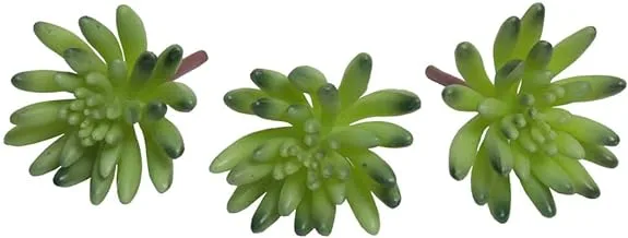 YATAI 3Pcs Fake Suculenta Plant Echeveria Plantinhas Fake Flowers Artificial Plants Shrubs For Home Office Décor & Art Crafts Project (Green)