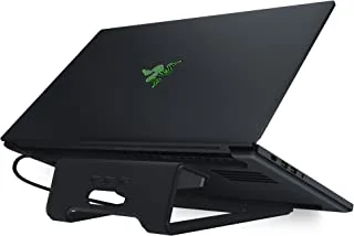 Razer Laptop Stand Chroma: Customizable Chroma RGB Lighting - Ergonomic Design - Anodized Aluminum Construction - 3x Port USB 3.0 Hub - Matte Black