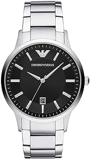 Emporio Armani Men's Three-Hand Date, Stainless Steel Watch, 43mm case size