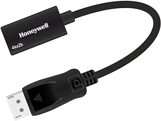 Honeywell Display Port to HDMI Adapter, 4K 3D Resolution with Surround Sound Audio Support, Male-Female Adapter, Compatible with LED Displays, Laptop, Gaming Console, Projector- Black