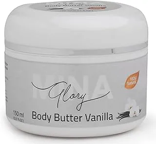 Mina Glory Smooth Butter Vanilla Body Cream 150MlEnrich with Sesame oil, shea butter, beeswax infused, Organic Coconut and Argan Oil,Skin Softening, For All Skin Types, Natural Essential Oils