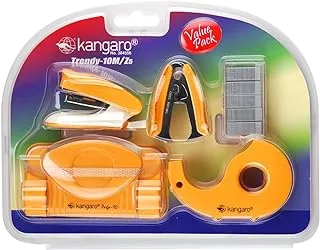 Kangaro 10M Trendy Stapler, Perforator, Stapler Remover, Tape Dispenser And Staples Pin Kit, Blue, Trendy 10M/Z5, Stapler Kit