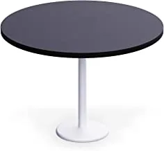 Mahmayi Round Pantry Table - Simple Modern Coffee Table for Home Office, Bistro, Balcony, Lawn, and Breakfast Nook - Stylish & Functional Furniture Piece for Versatile Use(120 cm Dia, Black)