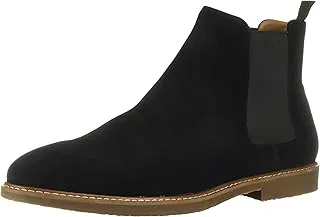 Steve Madden Men Highline Chelsea Boot, Black Suede, 11