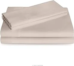 Linenspa 600 Thread Count Ultra Soft, Deep Pocket Cotton Blend Sheet Set - Queen - Sand